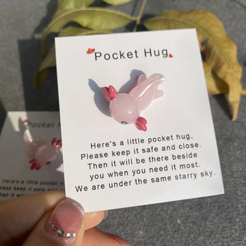 A Little Pocket Hug – Mini Resin Axolotl Slime Charm - Perfect Encouragement Gift